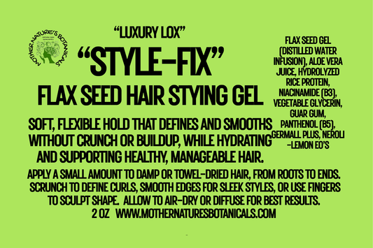 "LUXURY LOX" "Style Fix" Botanical Hair Gel - Define • Hold • Control