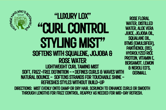 "LUXURY LOX" Curl Control - Curl Taming, Daily Light Styling Mist