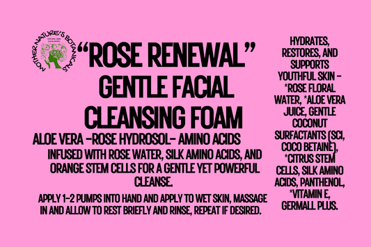 "Fresh Face" - "Rose Renewal Face Cleanser" Cleansing Foam with Rose Water & Aloe