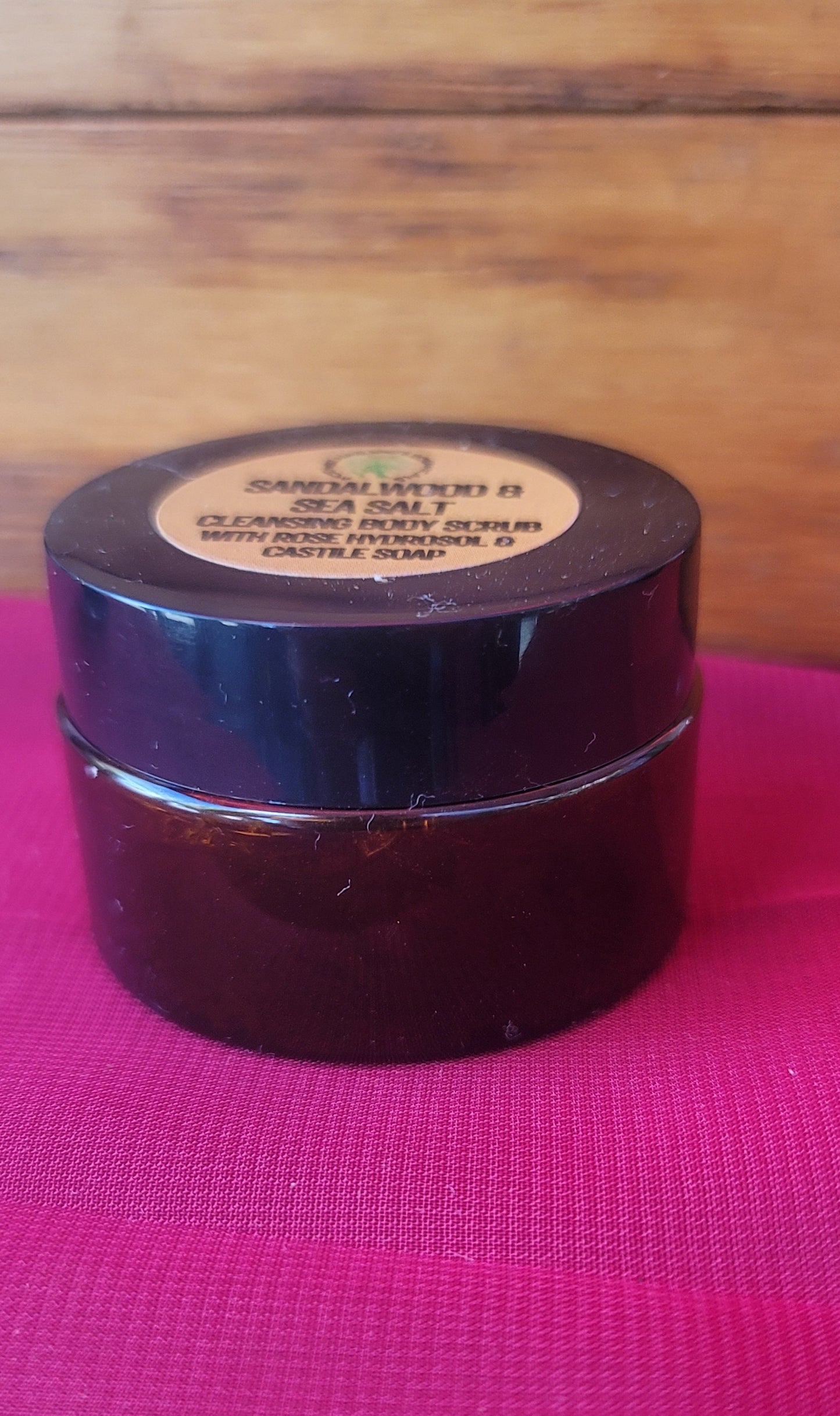 "Sandalwood & Rose" Cleansing Gardeners Scrub with Rose Hydrosol