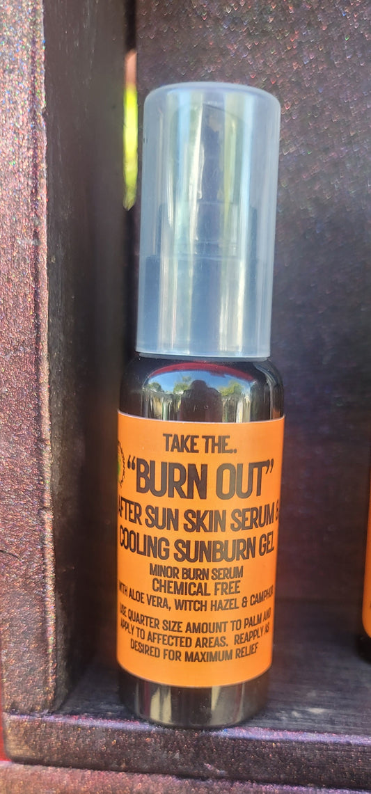 "BURN OUT" Soothing Wind & Sunburn Serum with Aloe & Helichrysum oil (excellent winter skin protection) burn serum)