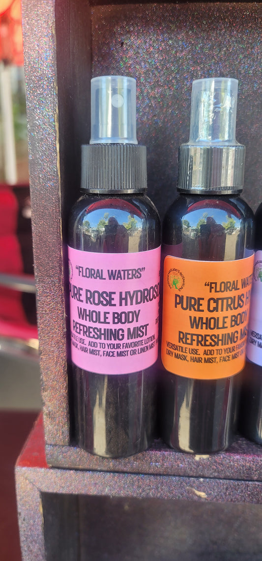 "Herbal Remedies" - Pure Hydrosol Mists - Lavender - Rose - or Citrus (Pure distilled herbal infusions)