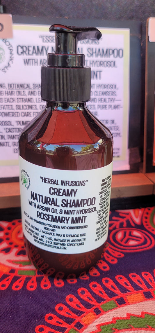 "LUXURY LOX" Nourishing Natural Shampoo with Castor Oil & Mint Hydrosol - Rosemary Mint