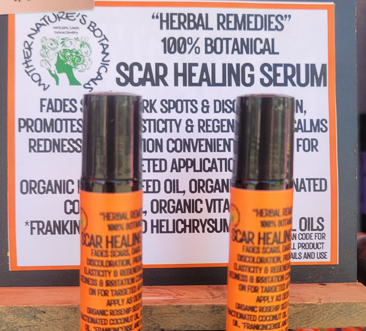 "Renew & Restore Scar Serum" with Frankincense & Rosehip Oil