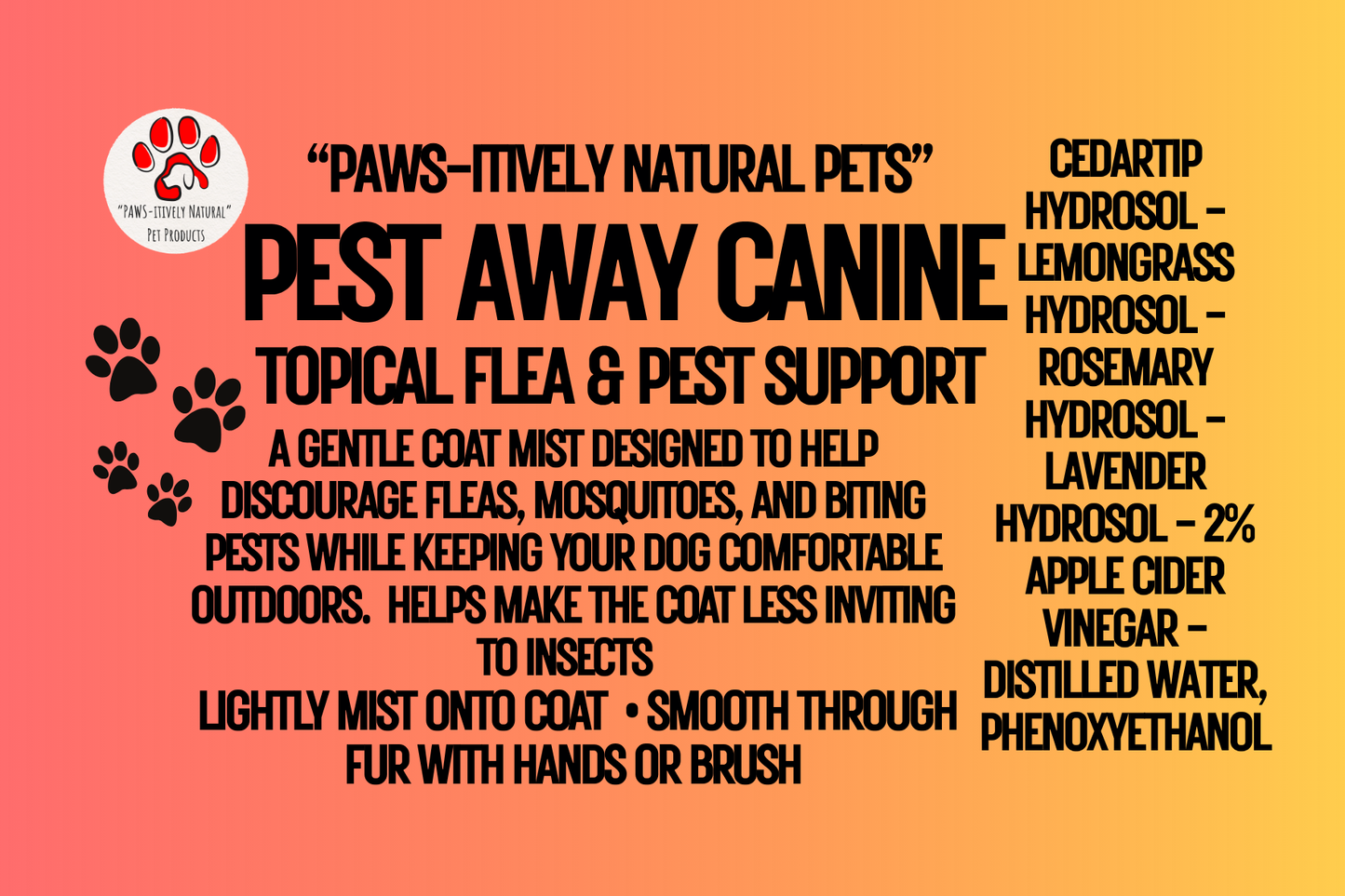 Pest Away Canine - Botanical Flea Mist (*Step 1)