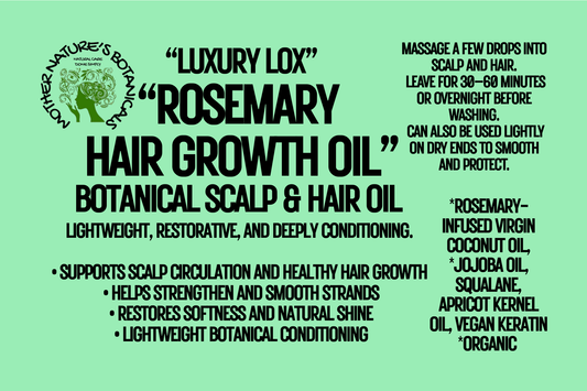 "LUXURY LOX" Rosemary Premium Hair Oil (Hair, Scalp, Beards) - Limited Batch