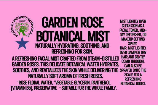 "Fresh Face" - "Garden Rose Mist" Aloe & Rose-Hydrosol Refreshing Mist
