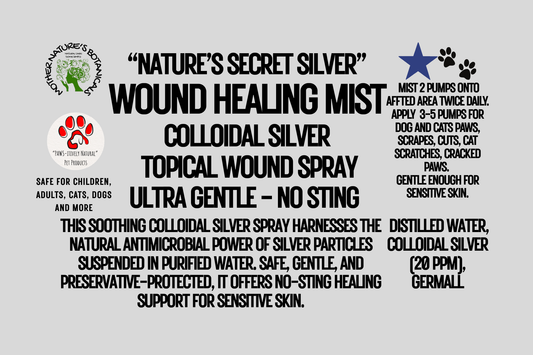 "Nature's Secret Silver" Colloidal Silver Wound Spray for People and Pets