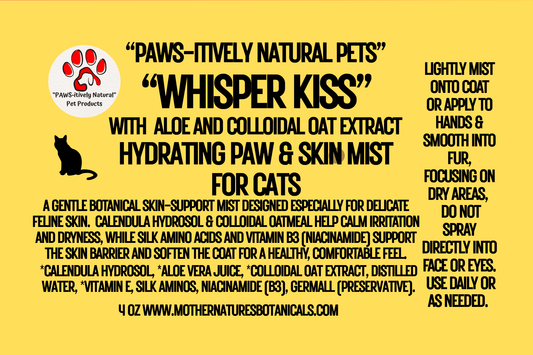 Whisper Kiss = Skin & Paw Mist for Cats and Kittens