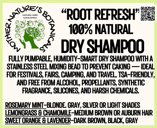 "LUXURY LOX" "ROOT REFRESH" Natural Dry Shampoo with Air Pump Dispenser (3 shades)