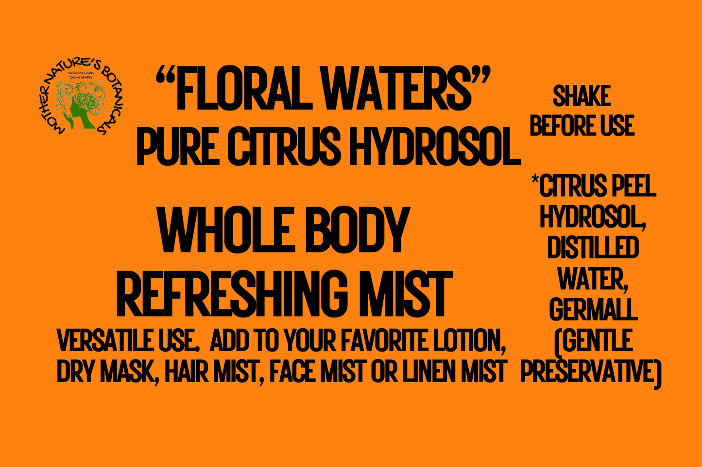 Pure Hydrosol Mists (body, face, hair and more) Rose Water or Lavender
