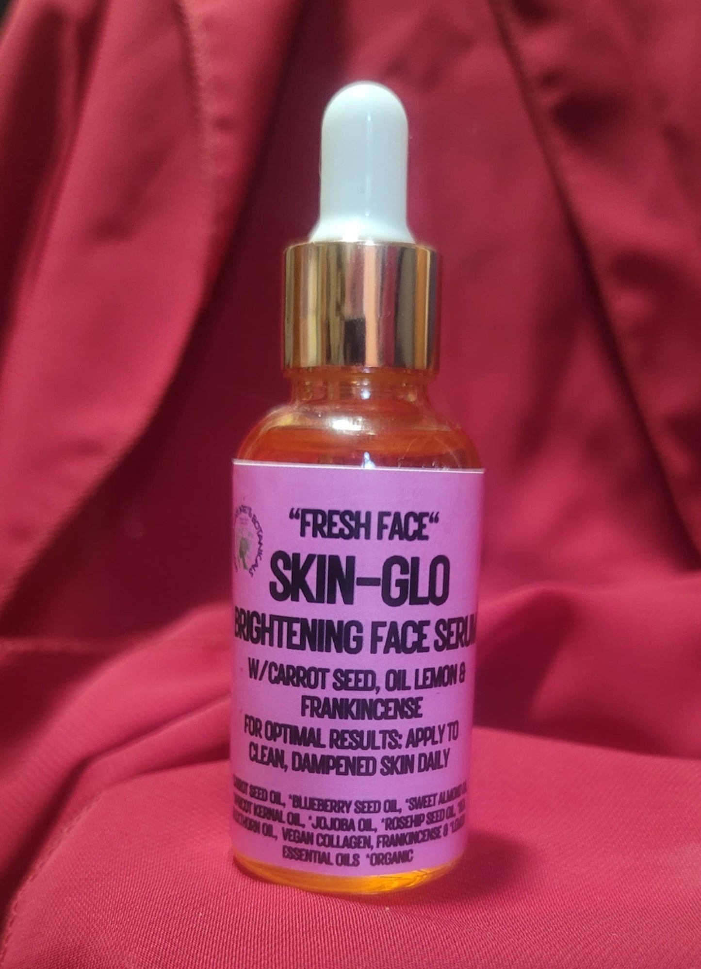 "Fresh Face" "SKIN-GLO" Restoring Face Serum with Carrot Seed & Frankincense oil