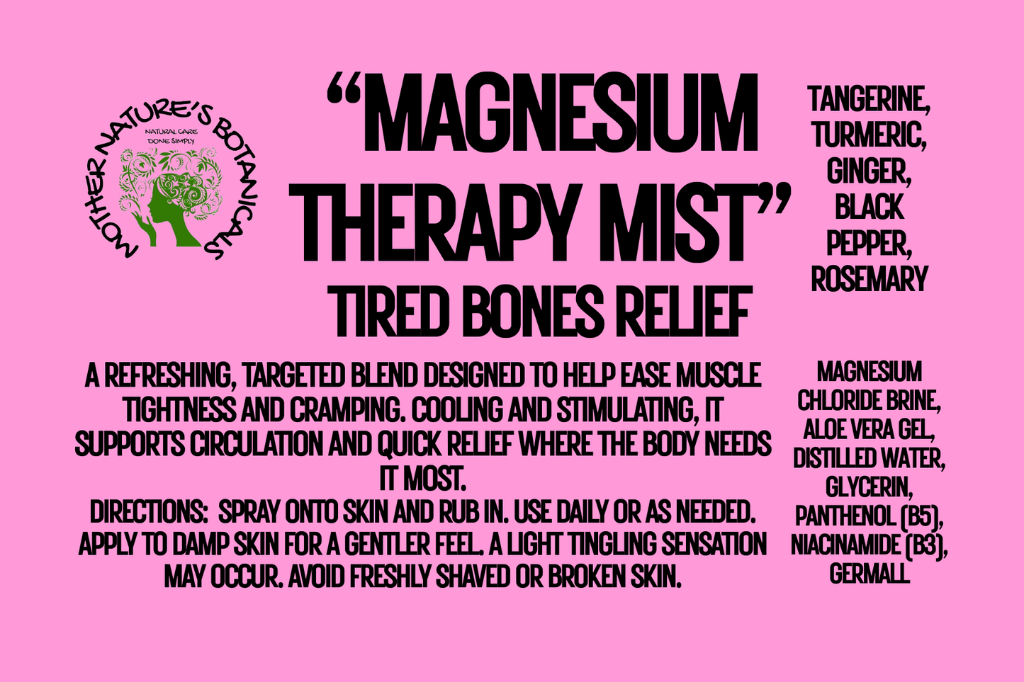 Magnesium Therapy Mists - Botanical Mineral Support for Body and Skin