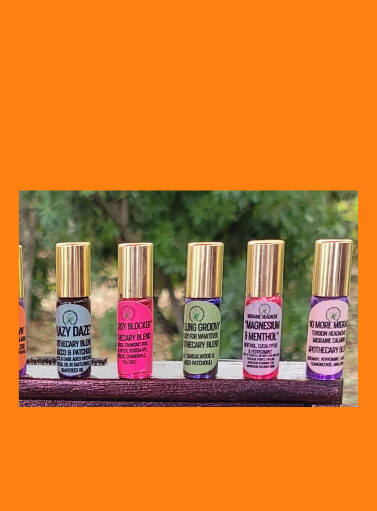 "Get My Vibe" Botanical Aromatherapy Rollers - Discover these thoughtful blends to inspire, refresh, calm, and uplift your day. Breathe • Balance • Restore