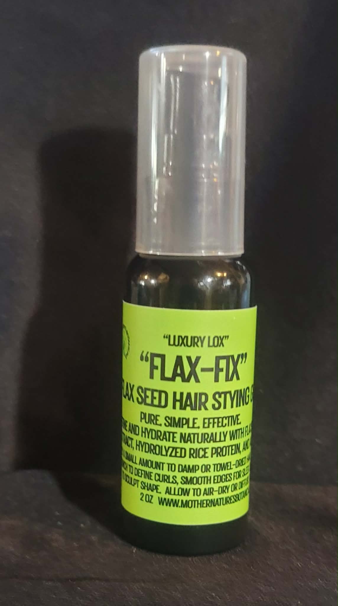 "Luxury Lox"  "FLAX-FIX" Flax Seed Styling Gel with Pro Vitamin B5 (Firmer Hold)