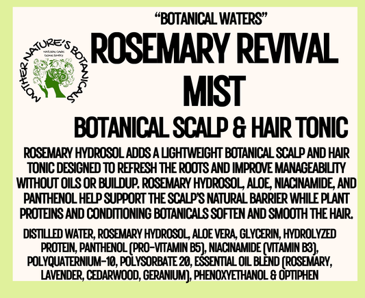 "LUXURY LOX"  "Rosemary Revival Mist" Botanical Scalp & Hair Tonic