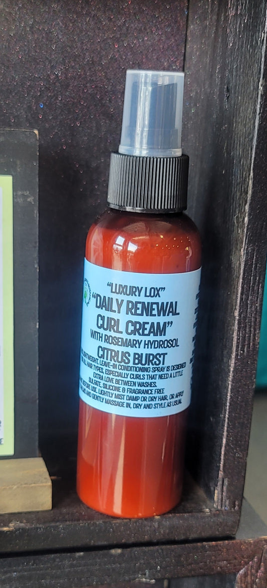 "LUXURY LOX" Daily Renewal Hair Cream - with Jojoba, Rice Protein & Rosemary  (Leave in)