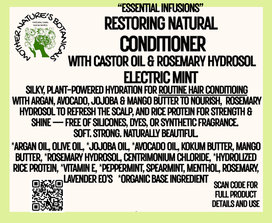"LUXURY LOX" Restoring Natural Conditioner with Castor Oil & Rosemary Hydrosol - Electric Mint
