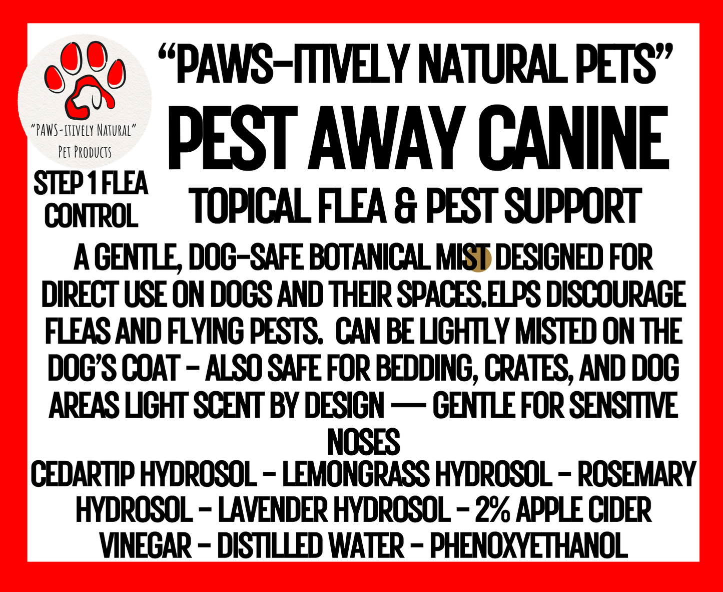 Pest Away Canine - Botanical Flea Mist (*Step 1)