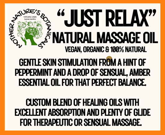 "Just Relax" Natural Massage Oil with Amber & Peppermint