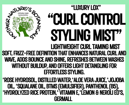 "LUXURY LOX" Curl Control - Curl Taming, Daily Light Styling Mist