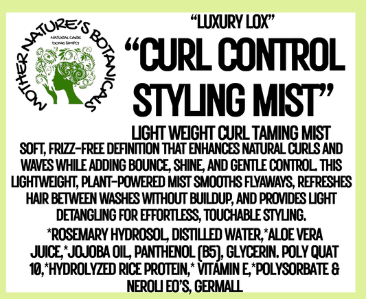 "LUXURY LOX" Curl Control - Curl Taming, Daily Light Styling Mist