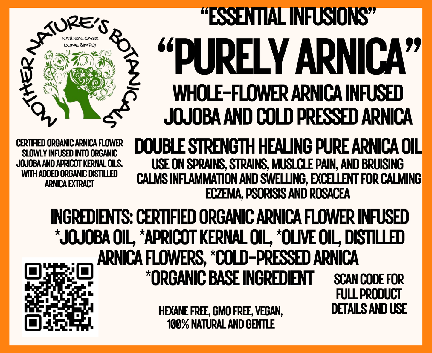 "Purely Arnica" 100% Pure, triple strength, infused Jojoba Oil (500 mg/ml)