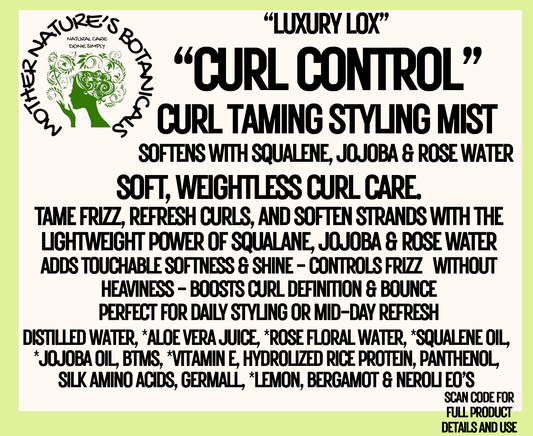 "LUXURY LOX" Curl Control - Curl Taming, Daily Light Styling Mist
