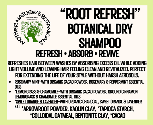 "LUXURY LOX" "Root Refresh" Botanical Dry Shampoo  - Refresh • Revive • Extend