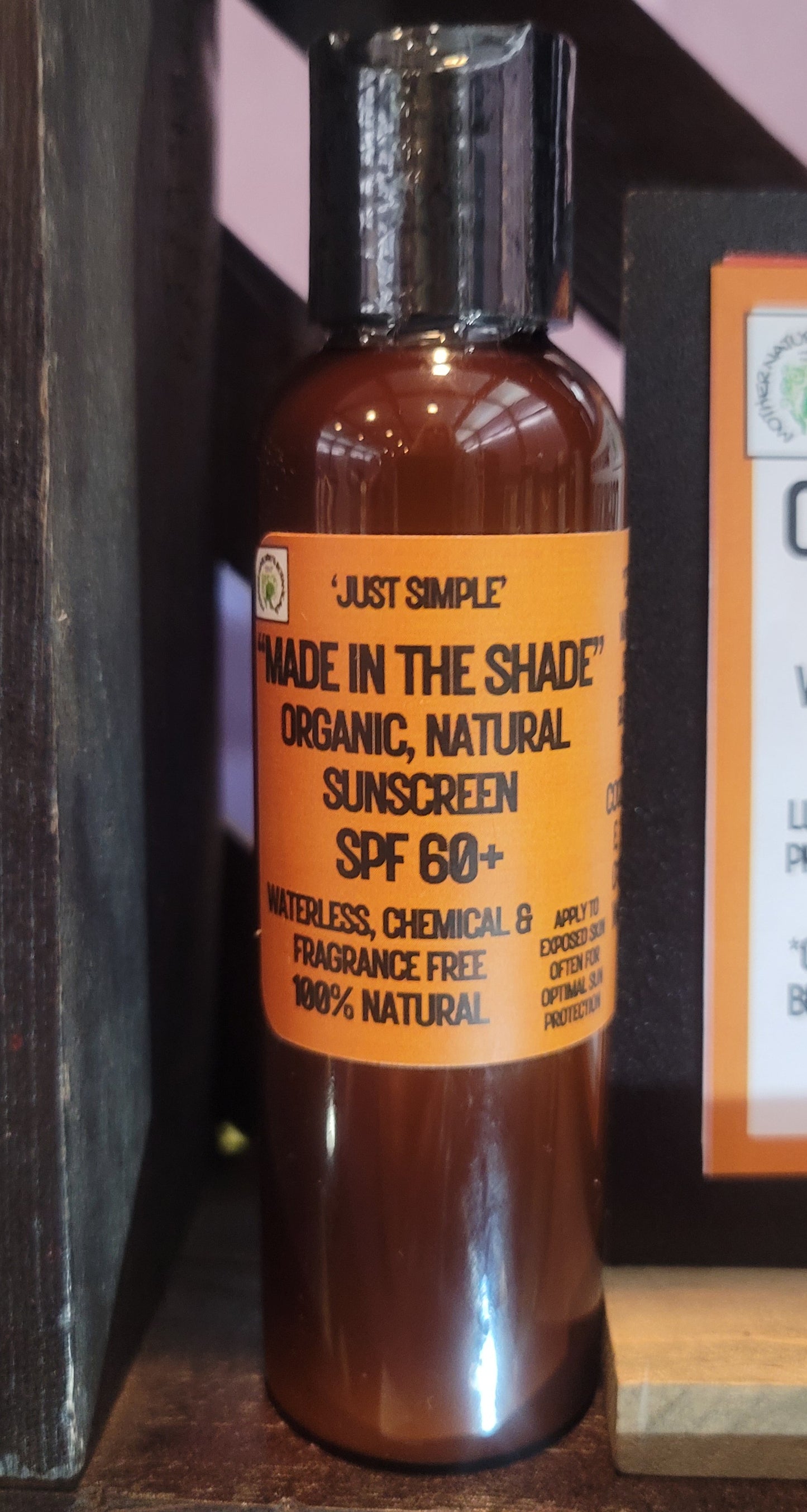 "MADE IN THE SHADE" Natural Sunscreen 60+ SPF with Carrot Seed & Raspberry Seed Oil (REEF SAFE)