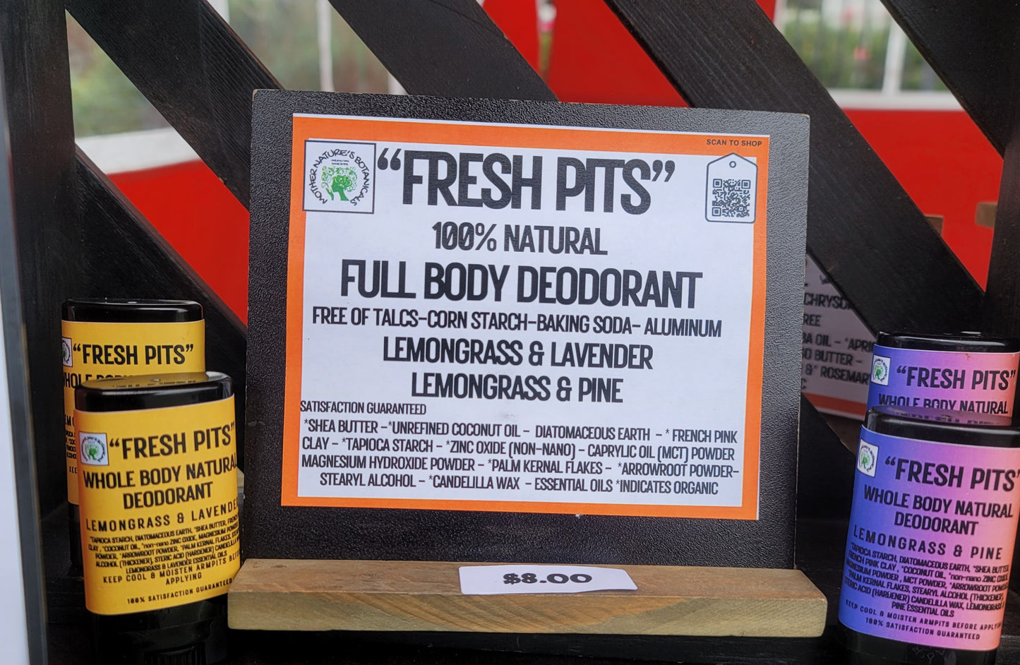 "FRESH PITS" Full Body Natural Deodorant (100% Satisfaction Guaranteed)