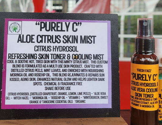 "Fresh Face" "Citrus Mist" Aloe Hydrosol Cooling Skin Mist (toner)
