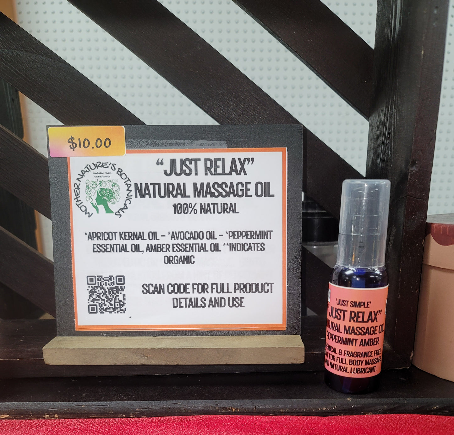 "Just Relax" Natural Massage Oil with Amber & Peppermint