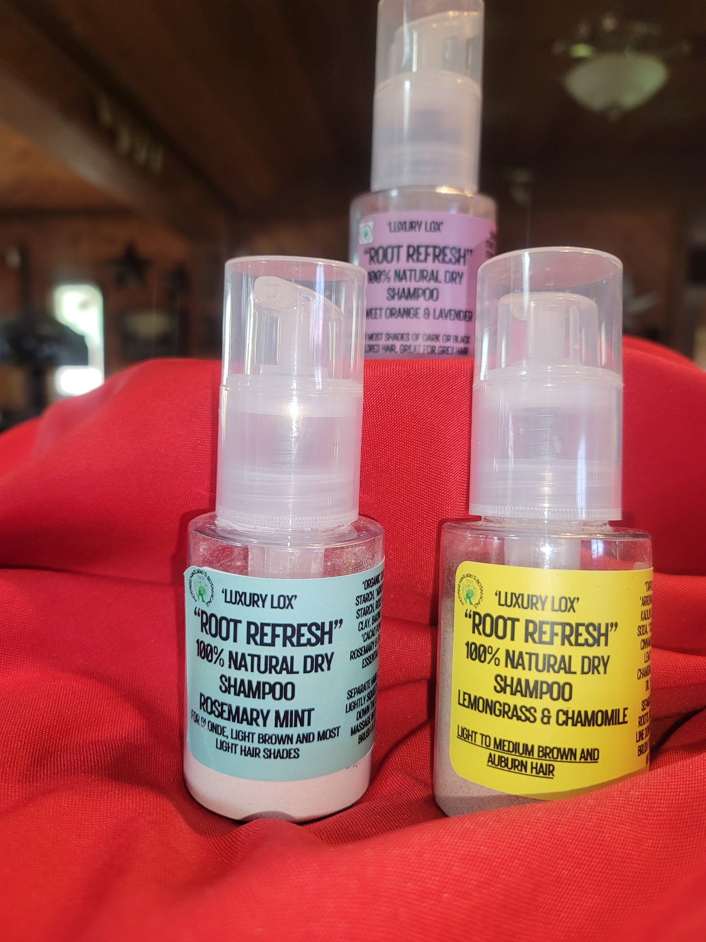 "LUXURY LOX" "ROOT REFRESH" Natural Dry Shampoo (3 shades)