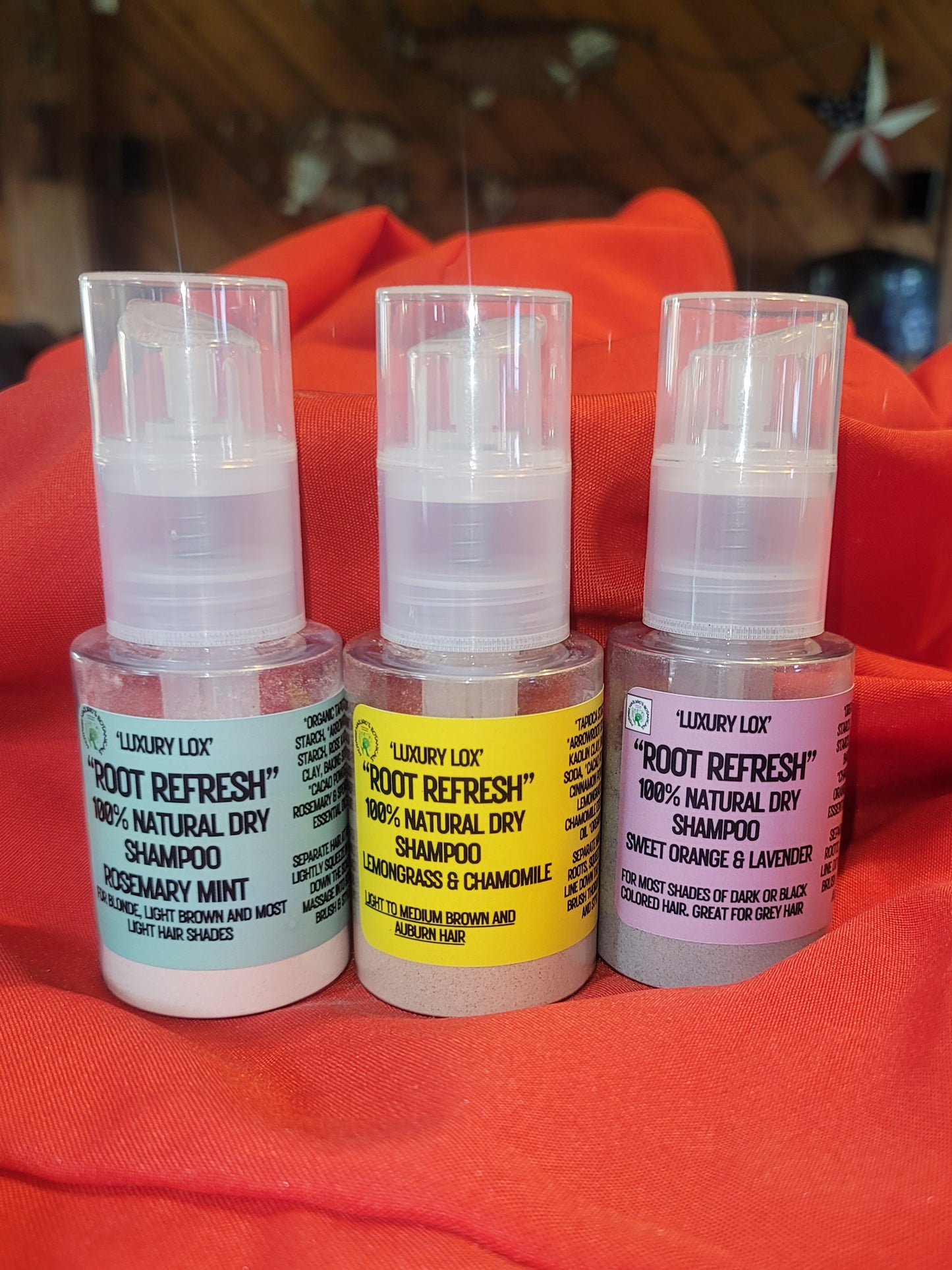"LUXURY LOX" "ROOT REFRESH" Natural Dry Shampoo (3 shades)