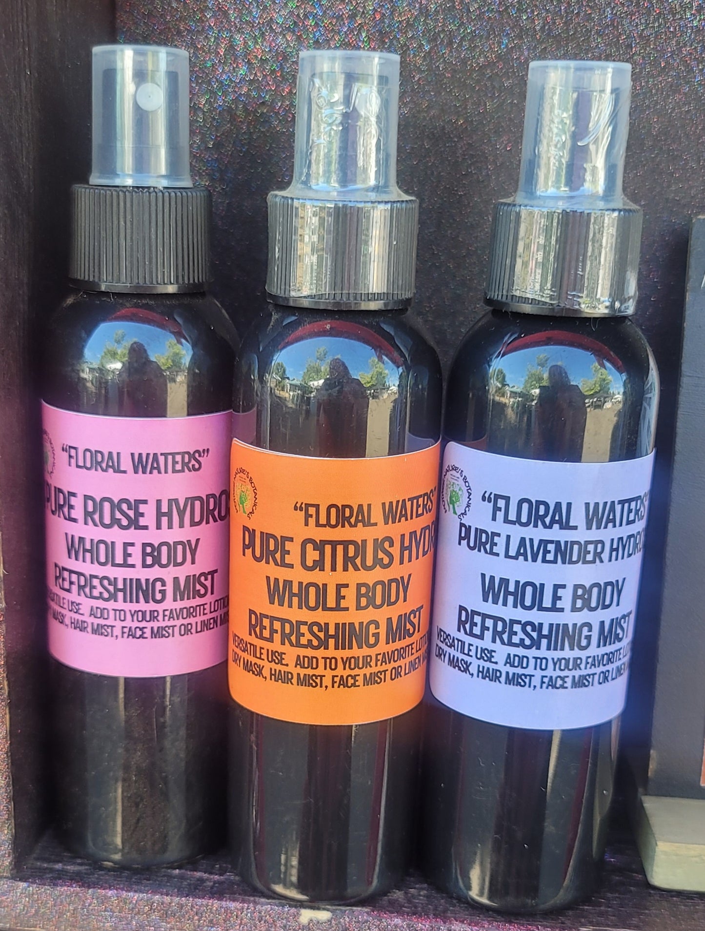 "Herbal Remedies" - Pure Hydrosol Mists - Lavender - Rose - or Citrus (Pure distilled herbal infusions)