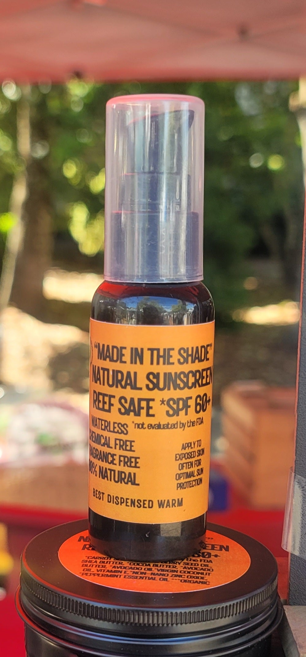 "MADE IN THE SHADE" Natural Sunscreen 60+ SPF with Carrot Seed & Raspberry Seed Oil (REEF SAFE)