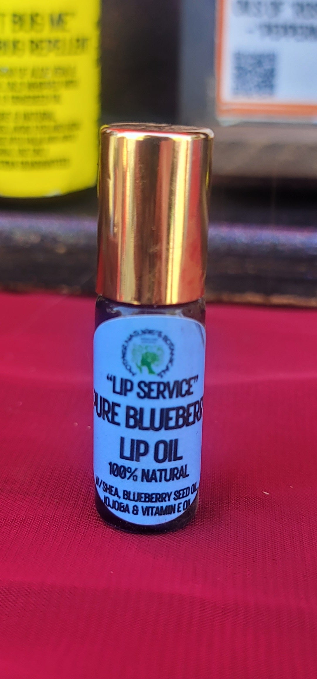 "Fresh Face"- Natural Lip Oils with Collagen (Peppermint Cocoa or Natural Blueberry)