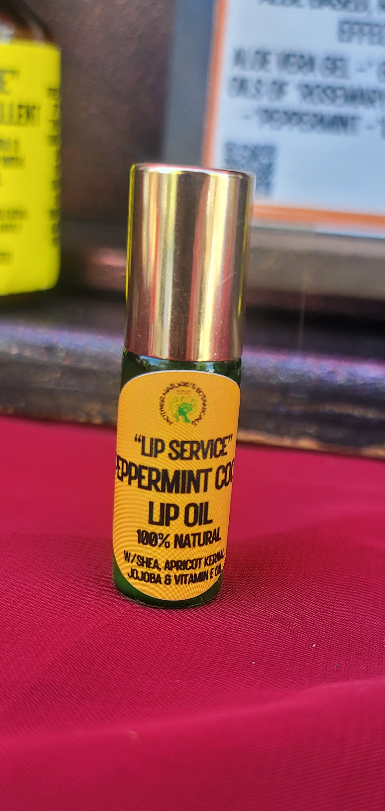 "Fresh Face"- Natural Lip Oils with Collagen (Peppermint Cocoa or Natural Blueberry)