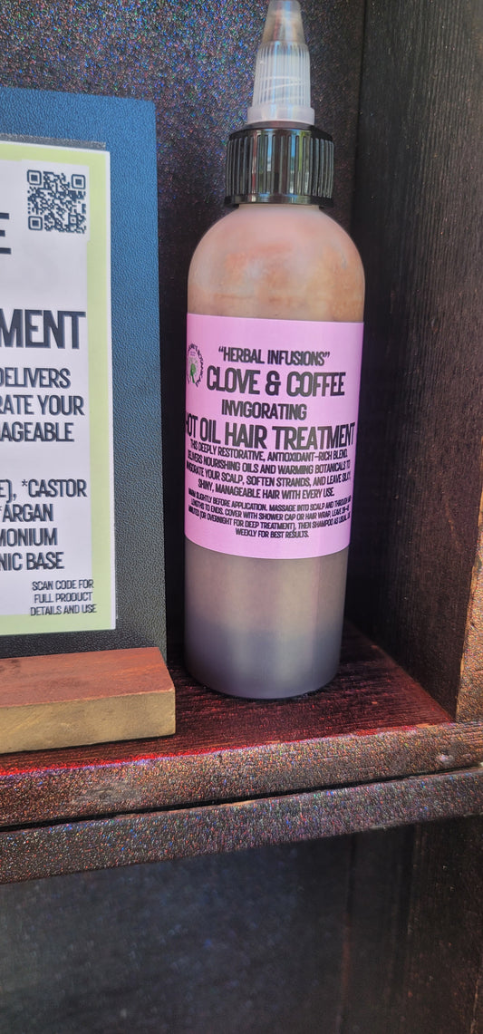 "LUXURY LOX"  "Clove & Coffee" Infused Hot Oil Hair Conditioning Treatment