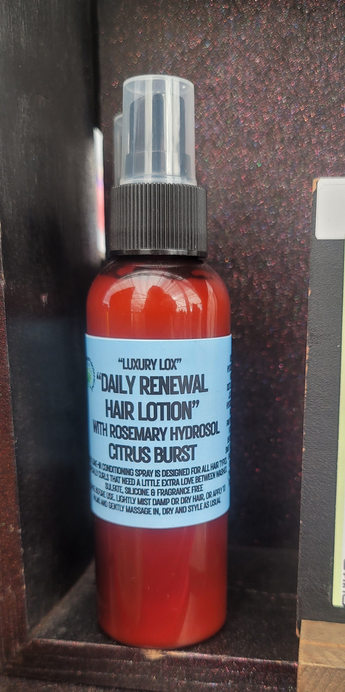 "LUXURY LOX" Daily Renewal Hair Cream - with Rosemary & Pro Vitamin B5 (Leave in, refresher, heat protectant))