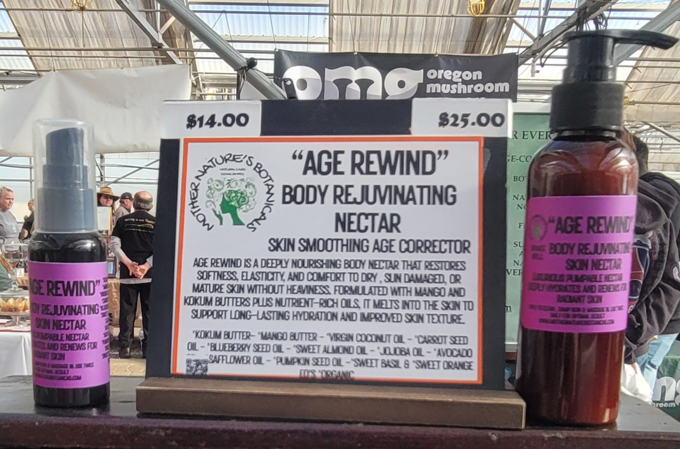 "AGE REWIND", Nourishing Body Nectar with Sachi Inchi and Blueberry Seed Oil (for Mature, Sun-Kissed & Dry Skin)