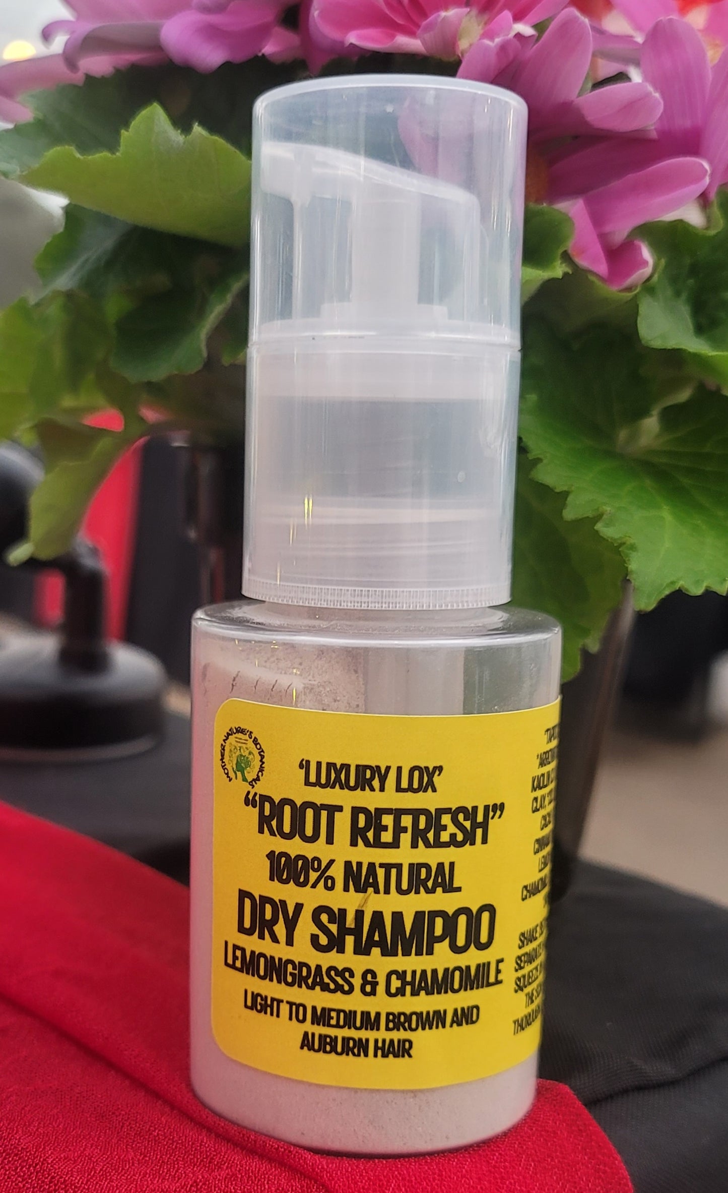 "LUXURY LOX" "ROOT REFRESH" Natural Dry Shampoo with Air Pump Dispenser (3 shades)