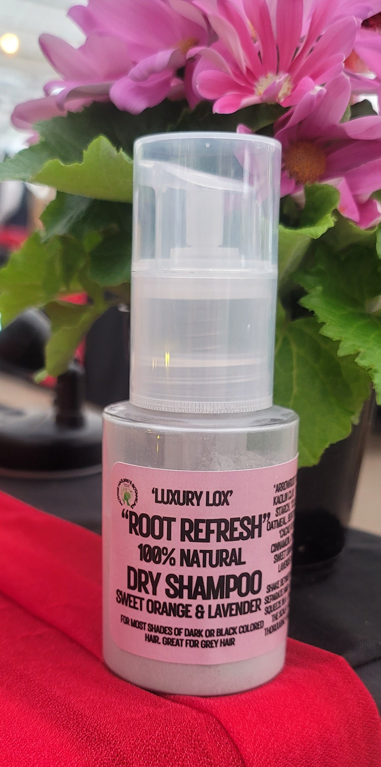 "LUXURY LOX" "ROOT REFRESH" Natural Dry Shampoo with Air Pump Dispenser (3 shades)