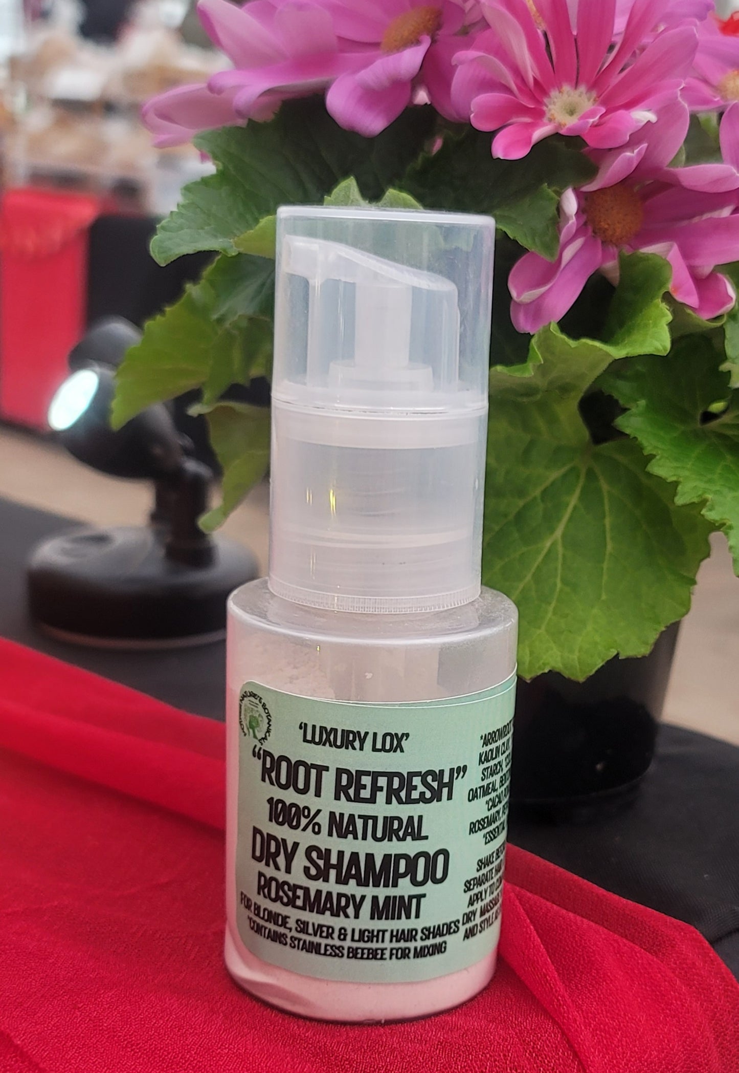 "LUXURY LOX" "ROOT REFRESH" Natural Dry Shampoo with Air Pump Dispenser (3 shades)