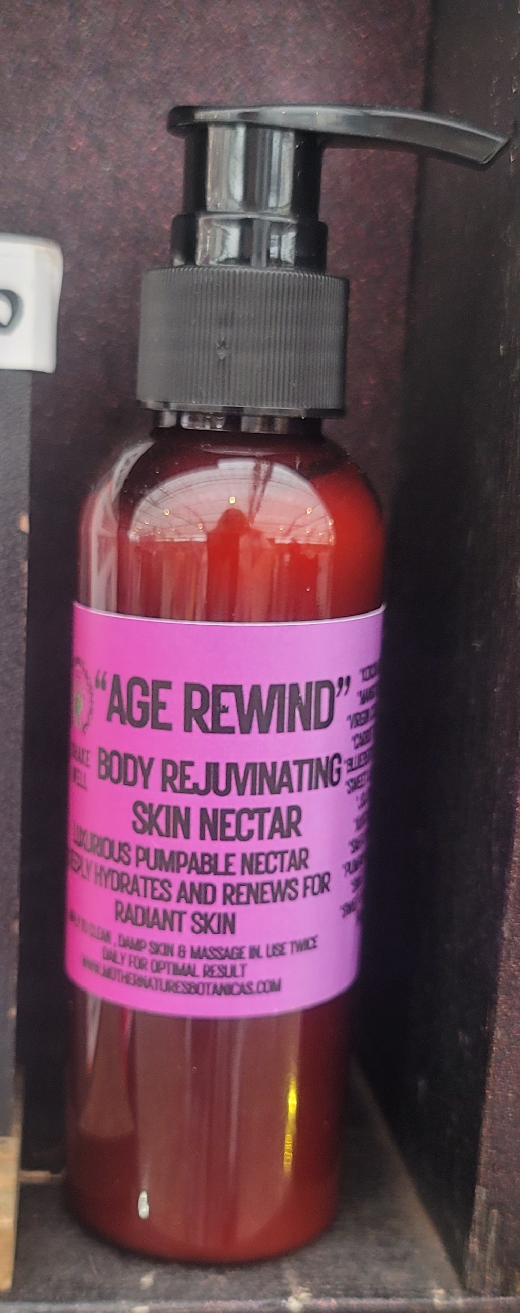 "AGE REWIND", Nourishing Body Nectar with Sachi Inchi and Blueberry Seed Oil (for Mature, Sun-Kissed & Dry Skin)