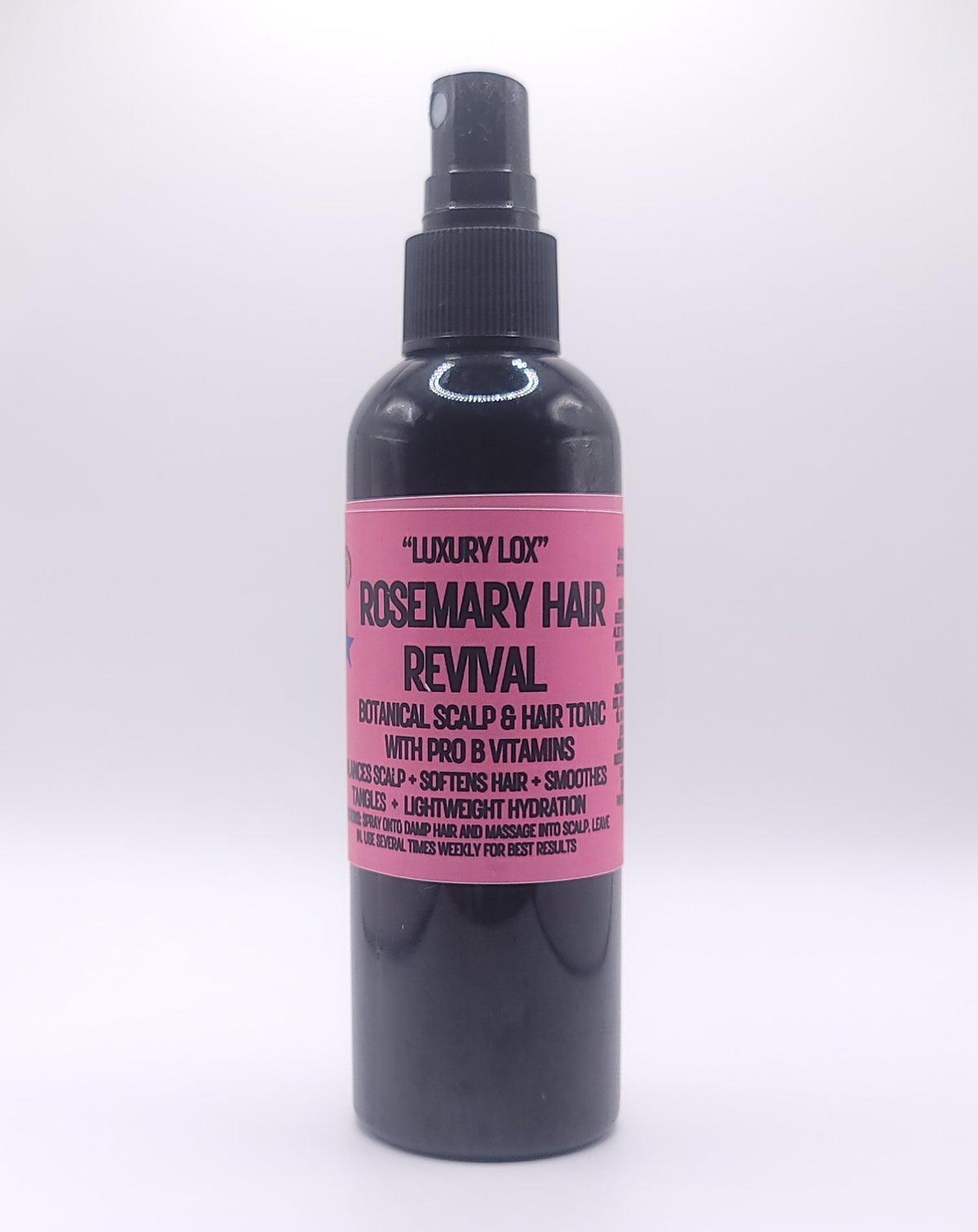 "LUXURY LOX" "Rosemary Revival" Hair and Scalp Tonic- REFRESH • DETANGLE • PROTECT