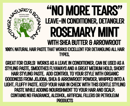 "LUXURY LOX" "No More Tears" Leave-In Conditioner, Detangler & Styling Paste