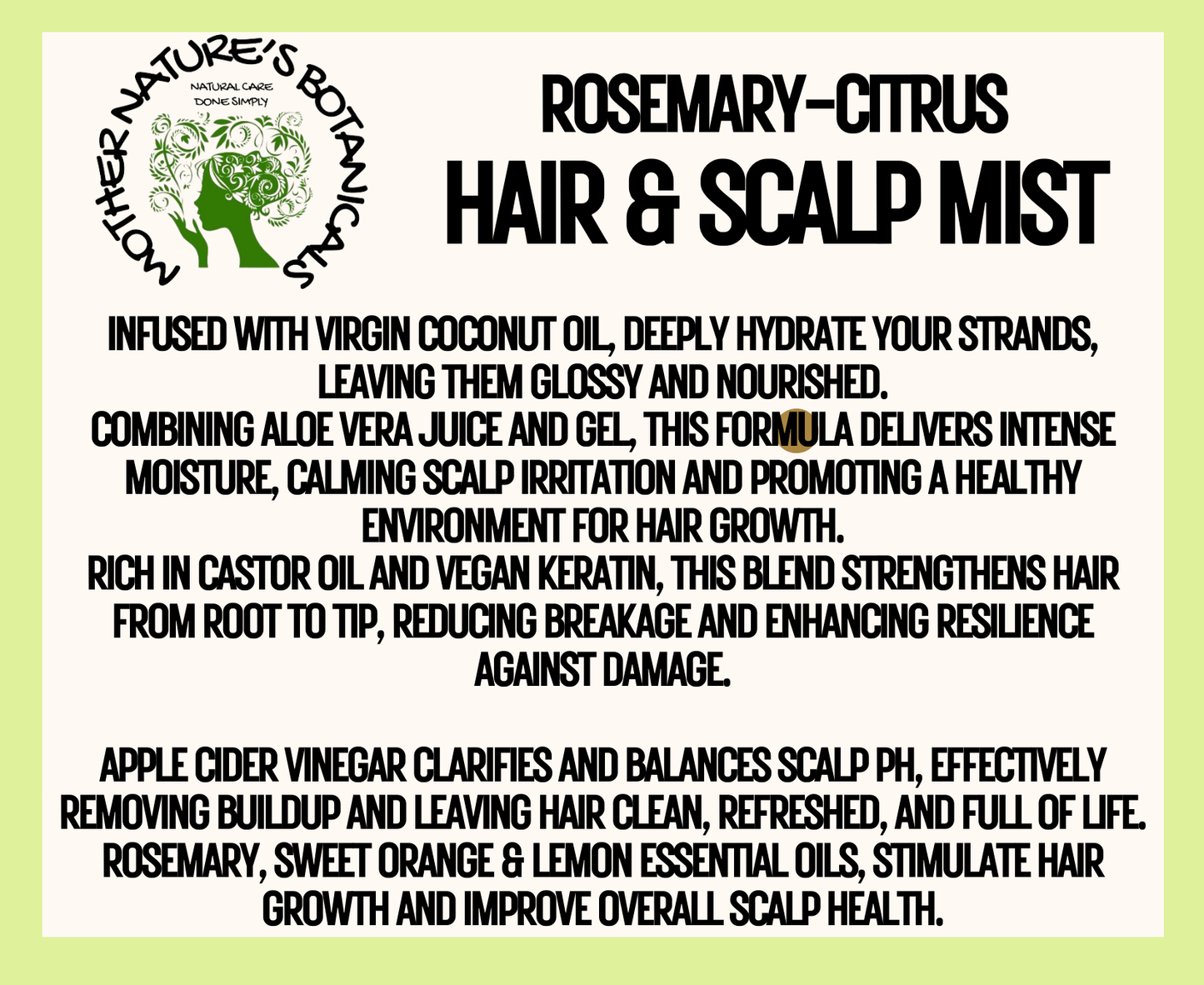 "LUXURY LOX" Rosemary Citrus Hair Mist (hair growth formula)