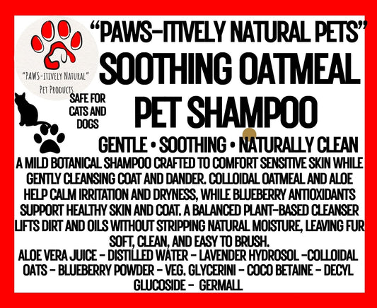 Soothing Oat Pet Shampoo - Safe for Kittens and Puppies